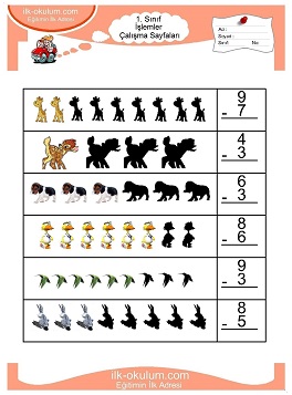 Çocuklar İçin toplam işlemi yaprak testleri 